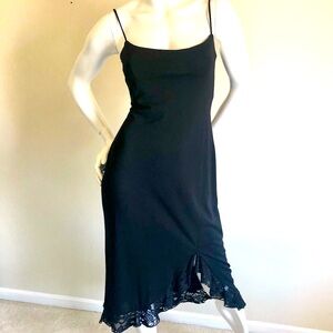 Cache Black Matte Jersey Dress